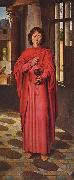 Hans Memling Marienaltar des Sir John Donne of Kidwelly, rechter Flugel: Evangelist Johannes oil painting reproduction